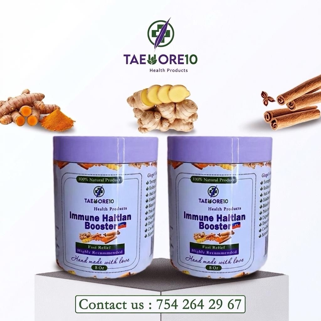 Taeuore10 Immune Support Powder 8 oz 100% Natural Ginger Turmeric Honey