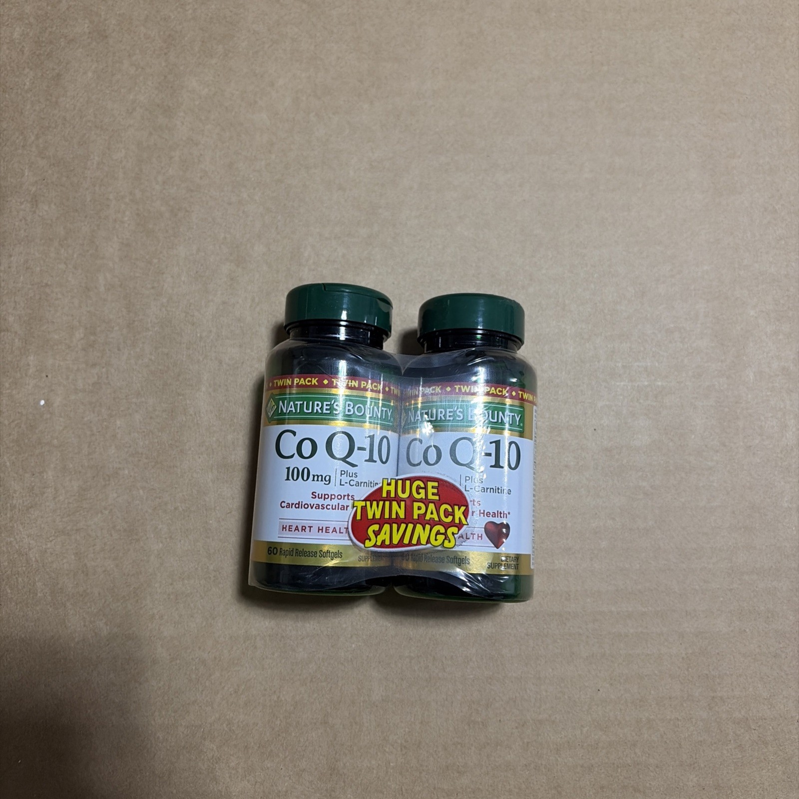 Nature’s Bounty CoQ10 Plus L-Carnitine 100mg – 120 Softgels