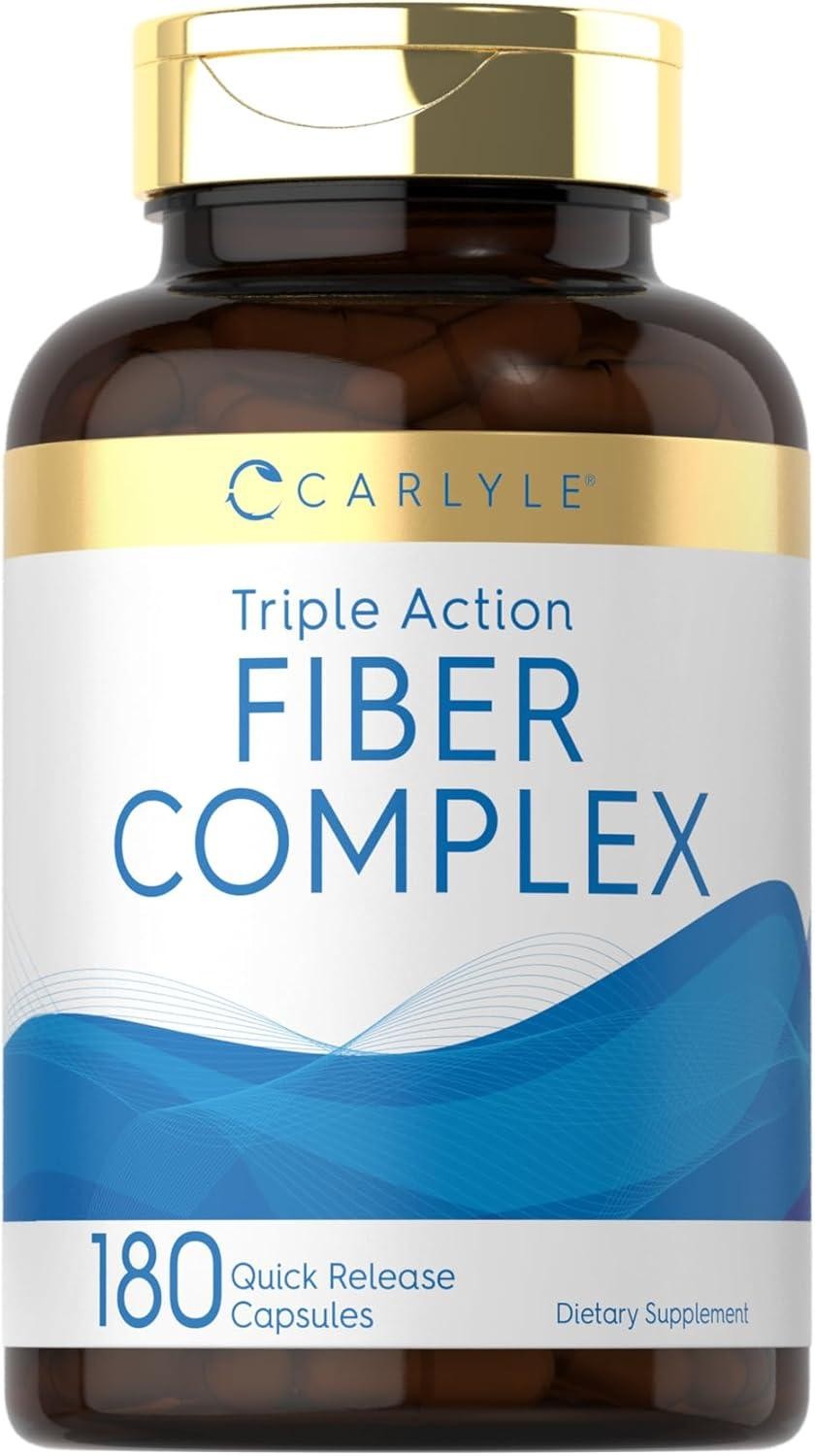 Fiber Complex Triple Action Psyllium Husk Oat Bran Regularity Restore, 180 Caps