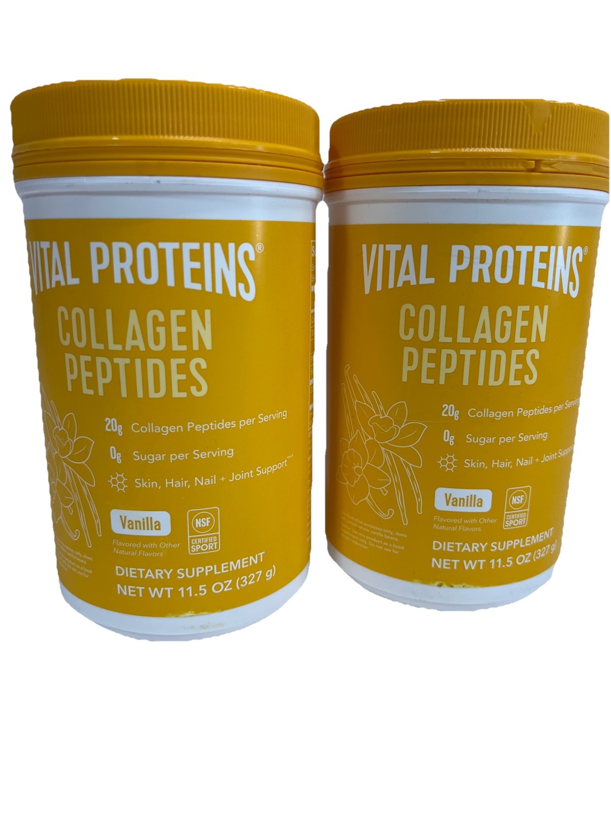 2 Vital Proteins Collagen Peptide Vanilla Skin Hair Nails Joints Supplement 11.5