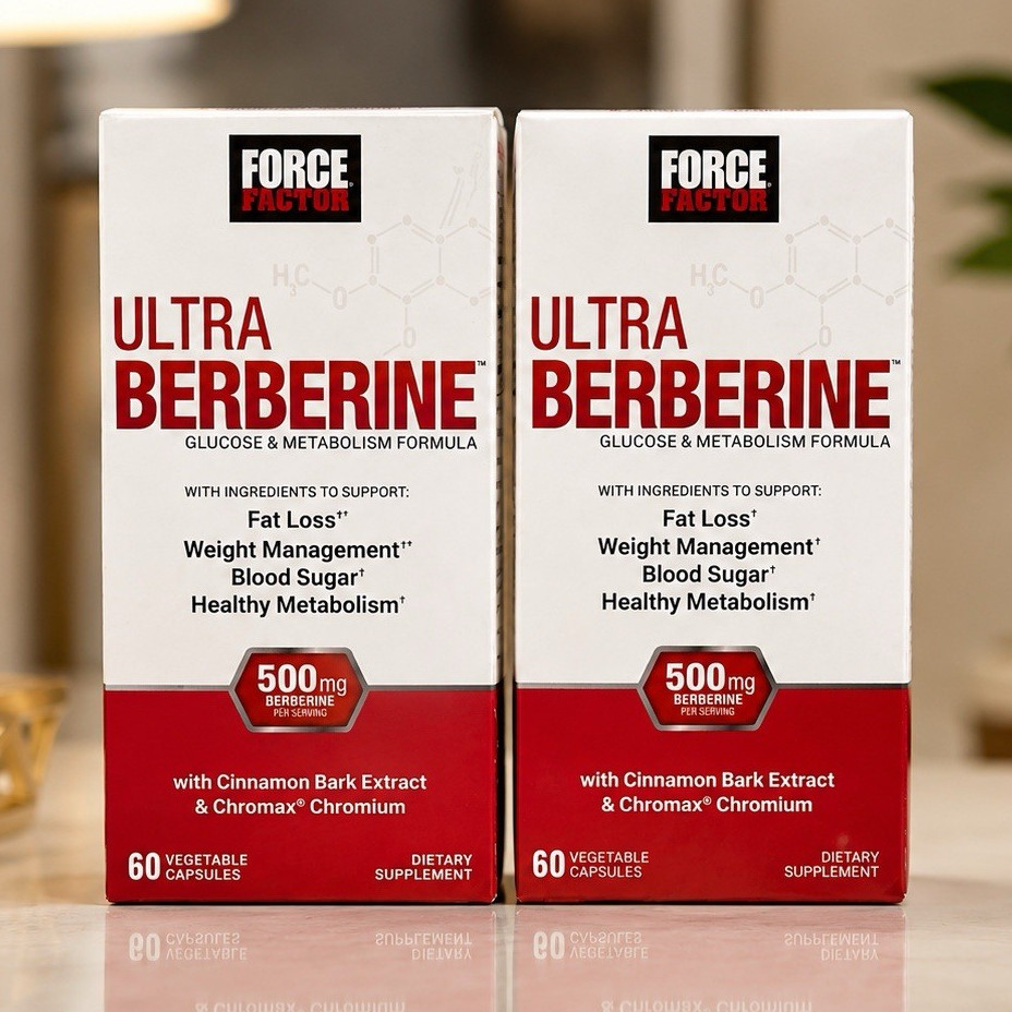 Force Factor Ultra Berberine 500mg 60 Capsules 2-Pack EXP 11/27 & 02/28 NEW