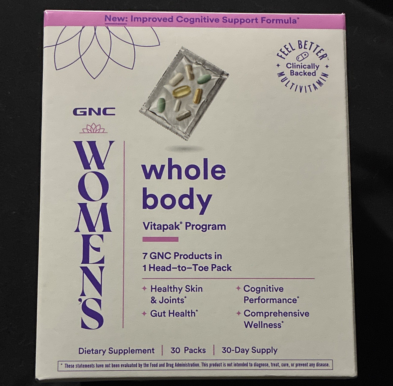 GNC Women’s Whole Body Vitapak Program Multivitamin Gluten-Free 30 Packs