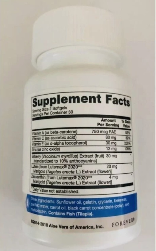 Forever iVision (60 softgels) a complete eye supplement Halal/Kosher
