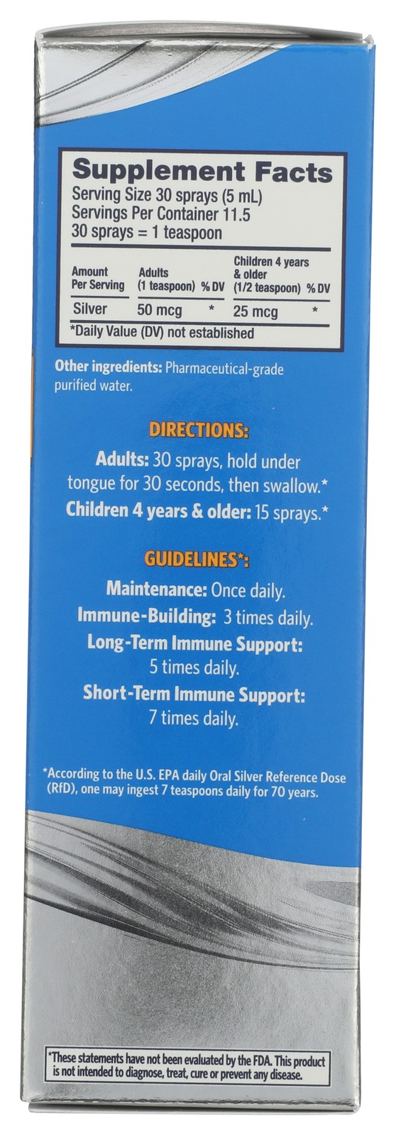 Immune Support Spray Sovereign Silver Bio-Active Hydrosol 2 Fl Oz 1 Pack