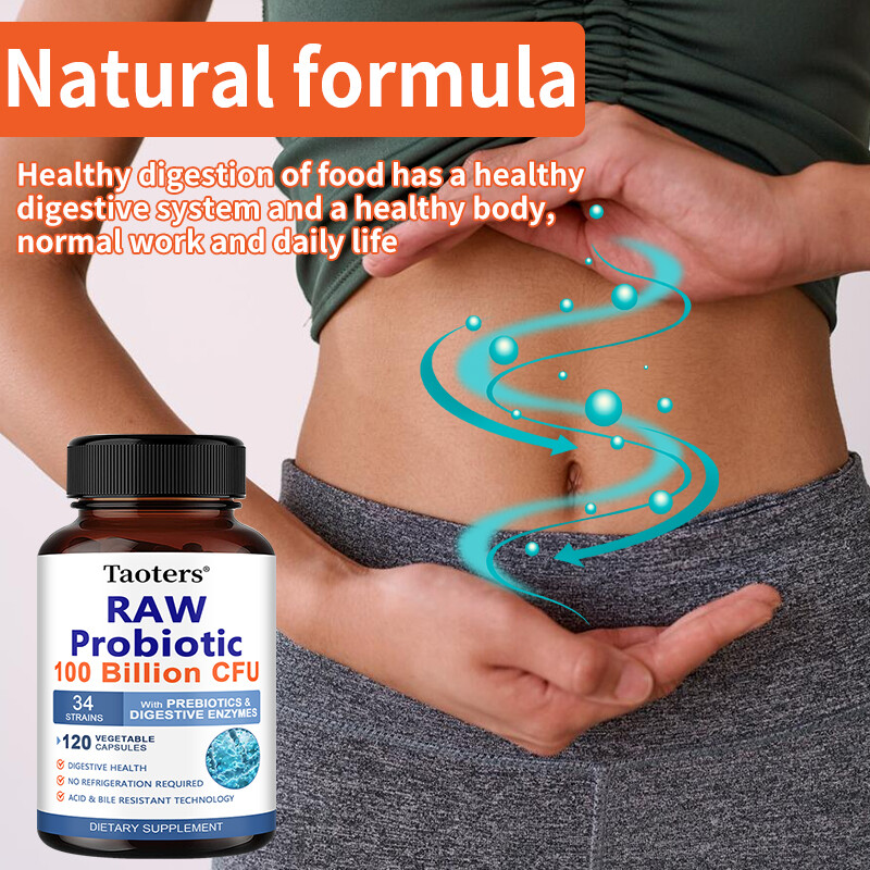 RAW Probiotic 100 Billion CFU 250 Mg protect intestinal health 30 To 120 Caps