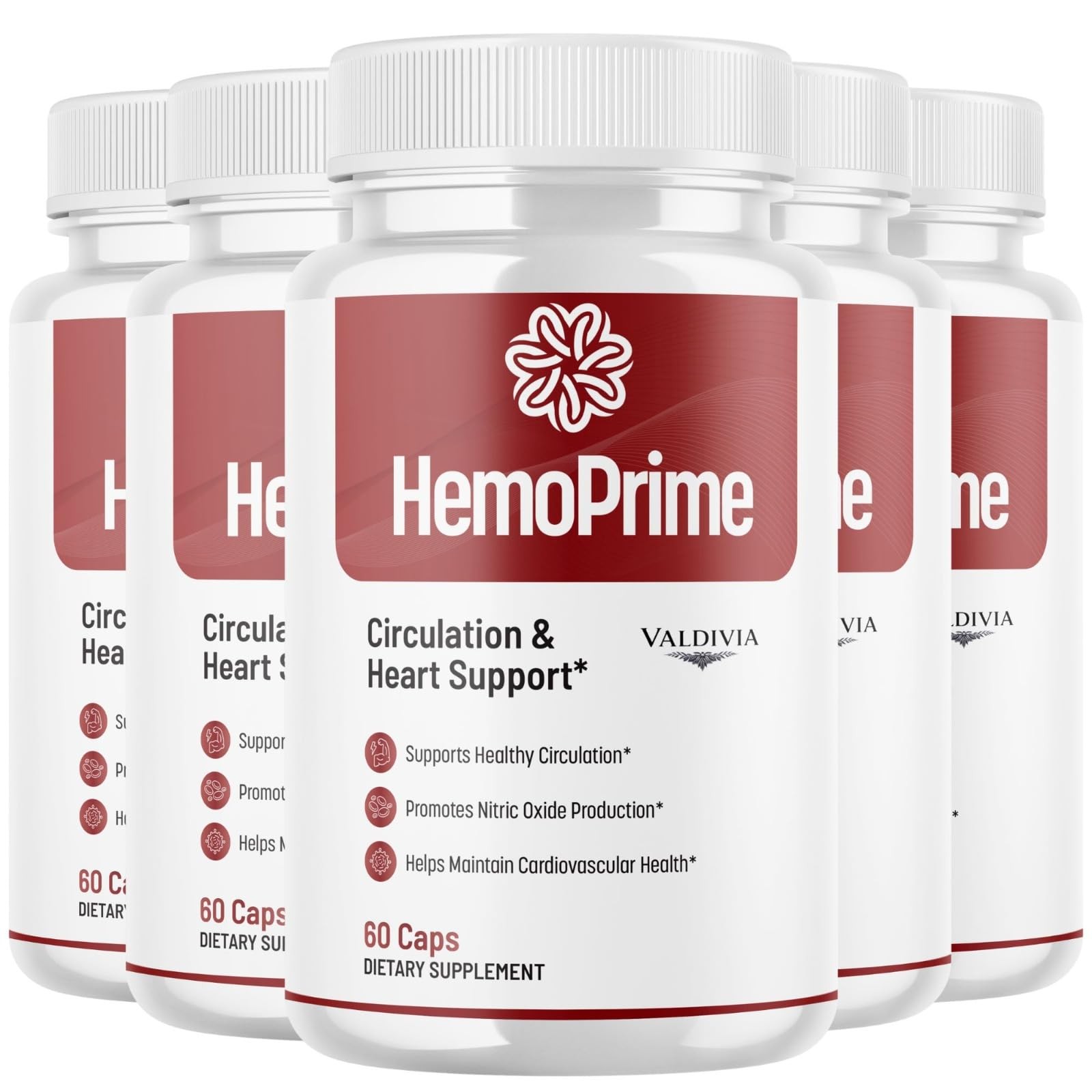 HemoPrime Iron Blood Health Supplement Capsules Energy Anemia 5 Pack 300Ct