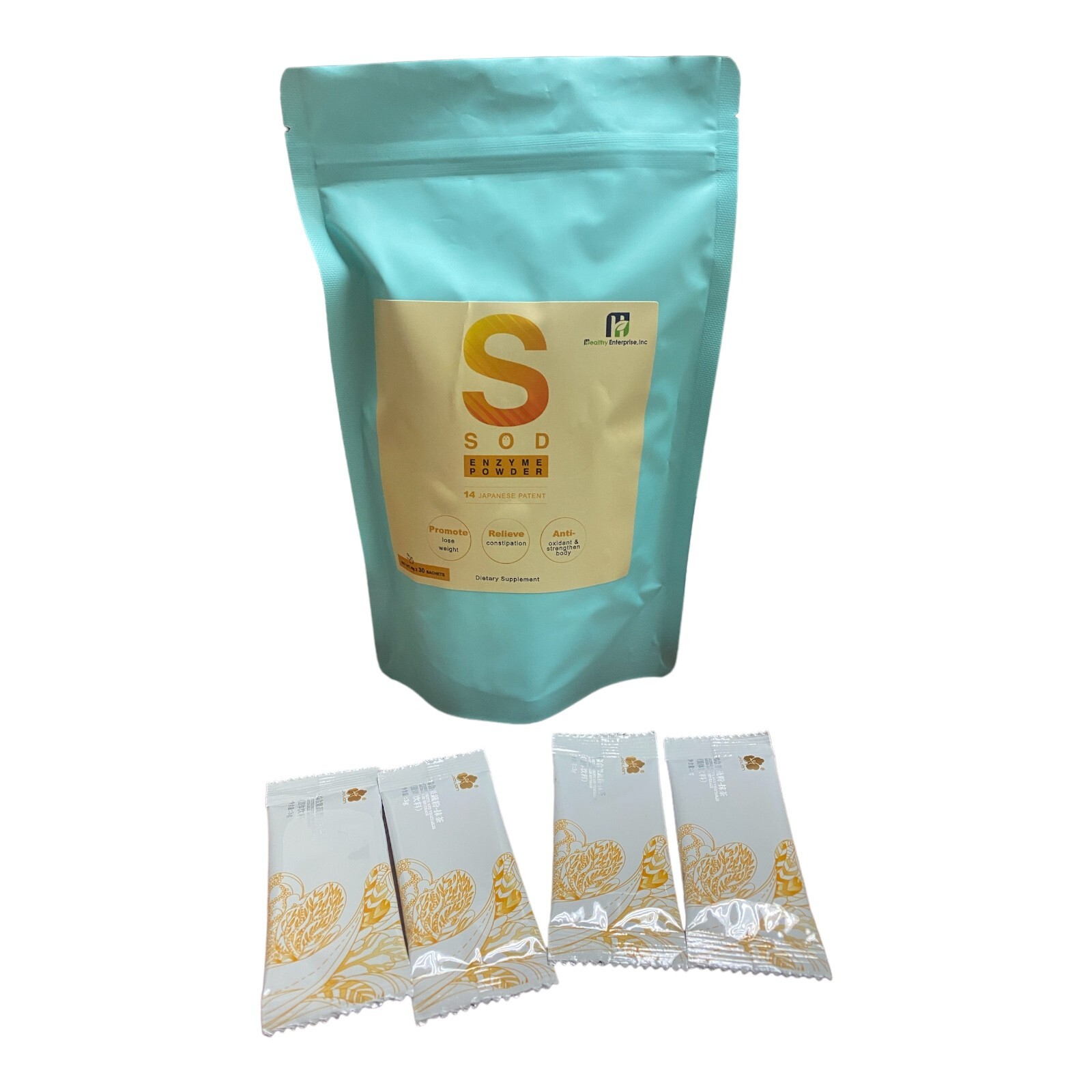 SOD Enzyme Powder by Healthy Enterprise, Inc 30 Sachets. Monthly supply
