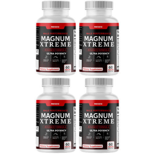 Magnum Xtreme Male Performance Advanced Formula Tablet- Four (4) Bottles