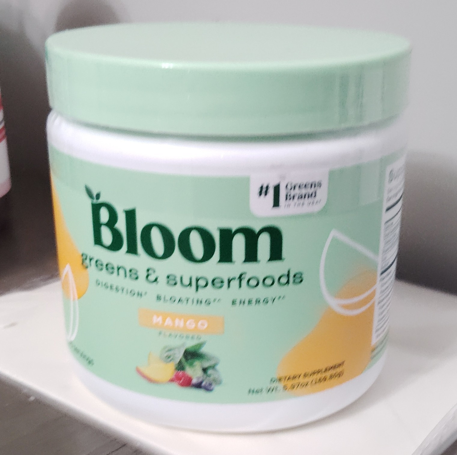 Bloom Greens & Superfoods Probiotic Powder Mango Flavor Digestive + Energy