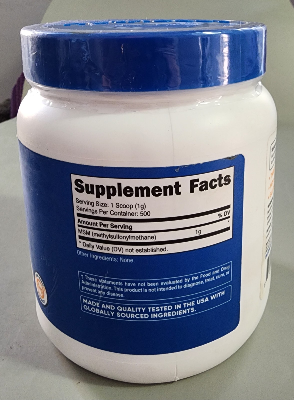 Nutricost Pure MSM Powder 500 Grams (Methylsulfonylmethane) – Gluten Free