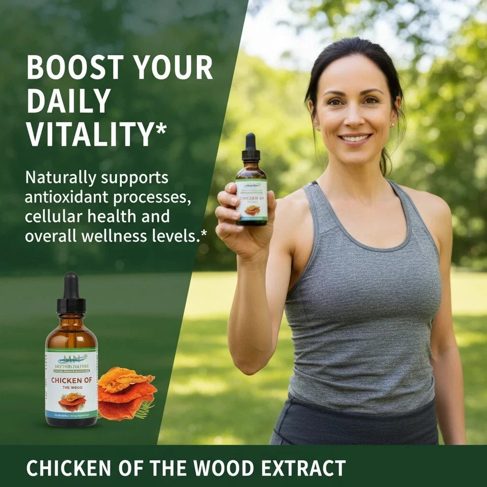 Organic Chicken of the Woods Laetiporus sulphureus Mushroom Extract Liquid Drops