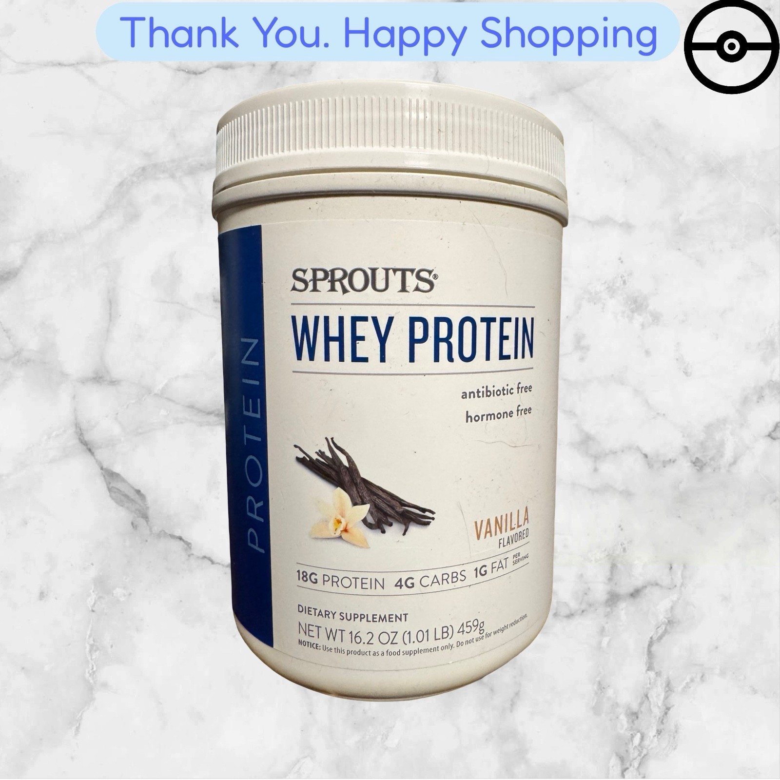 Sprouts Whey Protein Vanilla 16 oz Fast Shiping