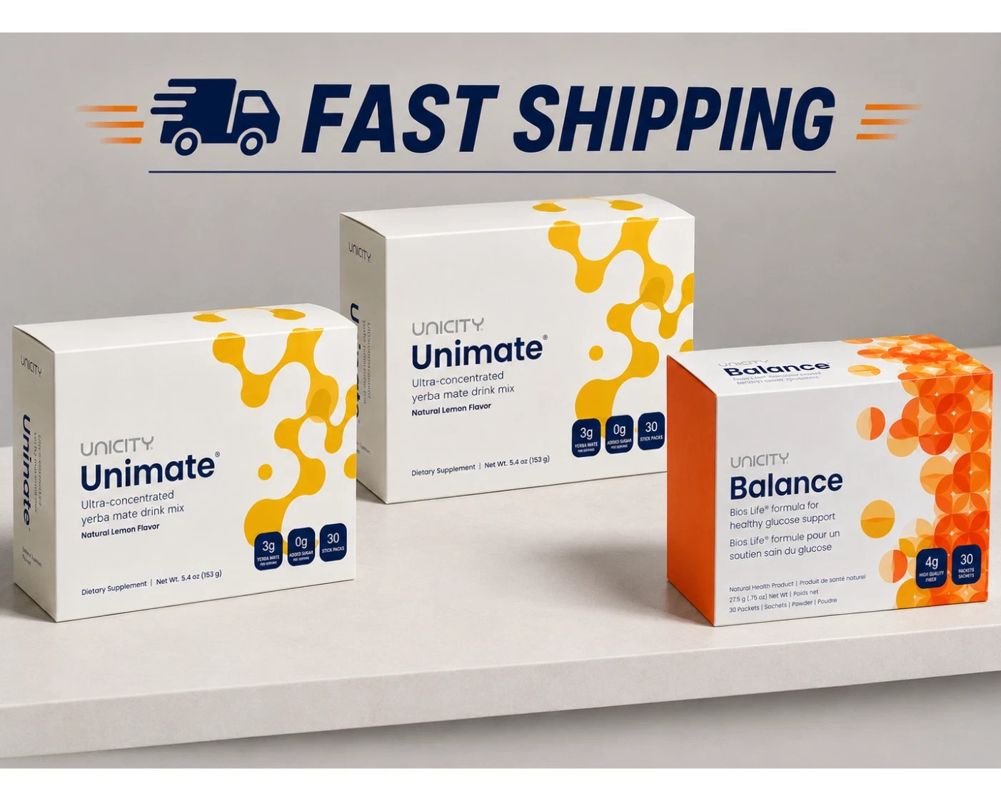 Unicity Feel Great 3 Pack Kit-Unicity Balance 30 Count-&-Unicity Lemon 60 Count