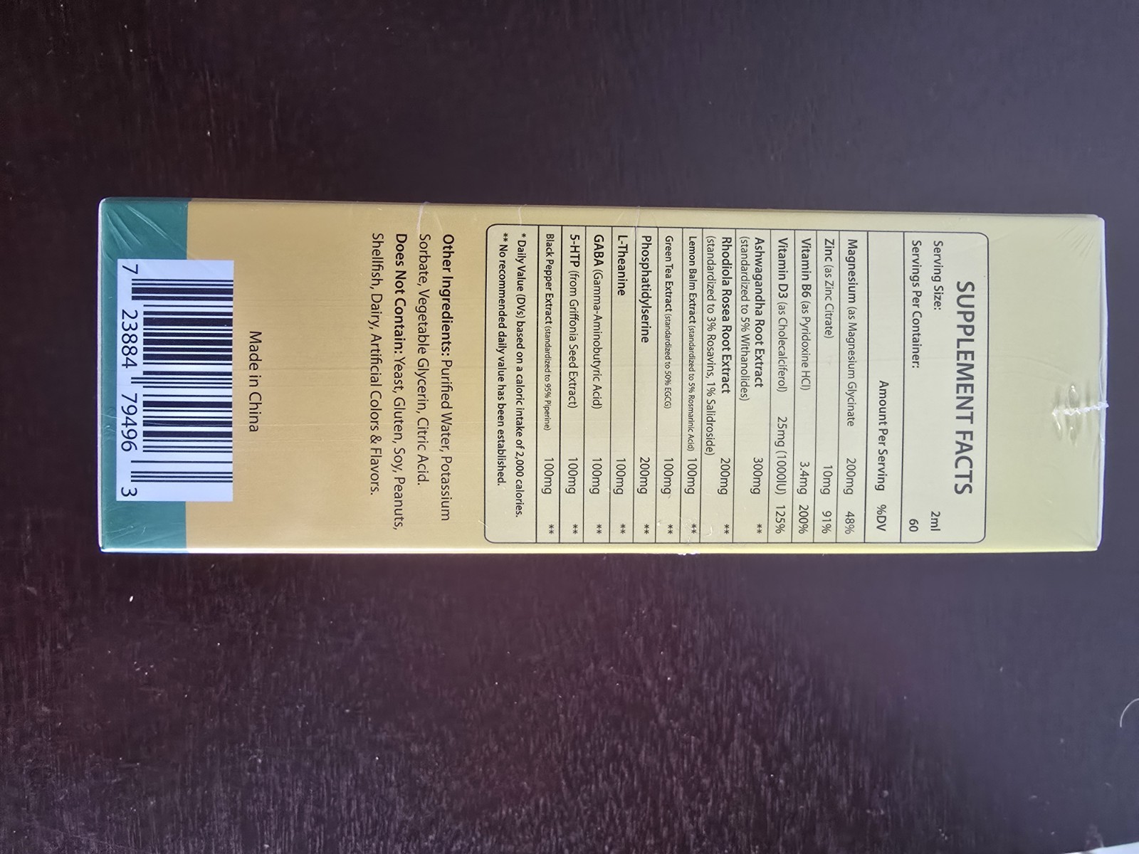 ELUNUM Cortisol Supplement Liquid Drops Lemon 120mL Adrenal Support Ashwagandha