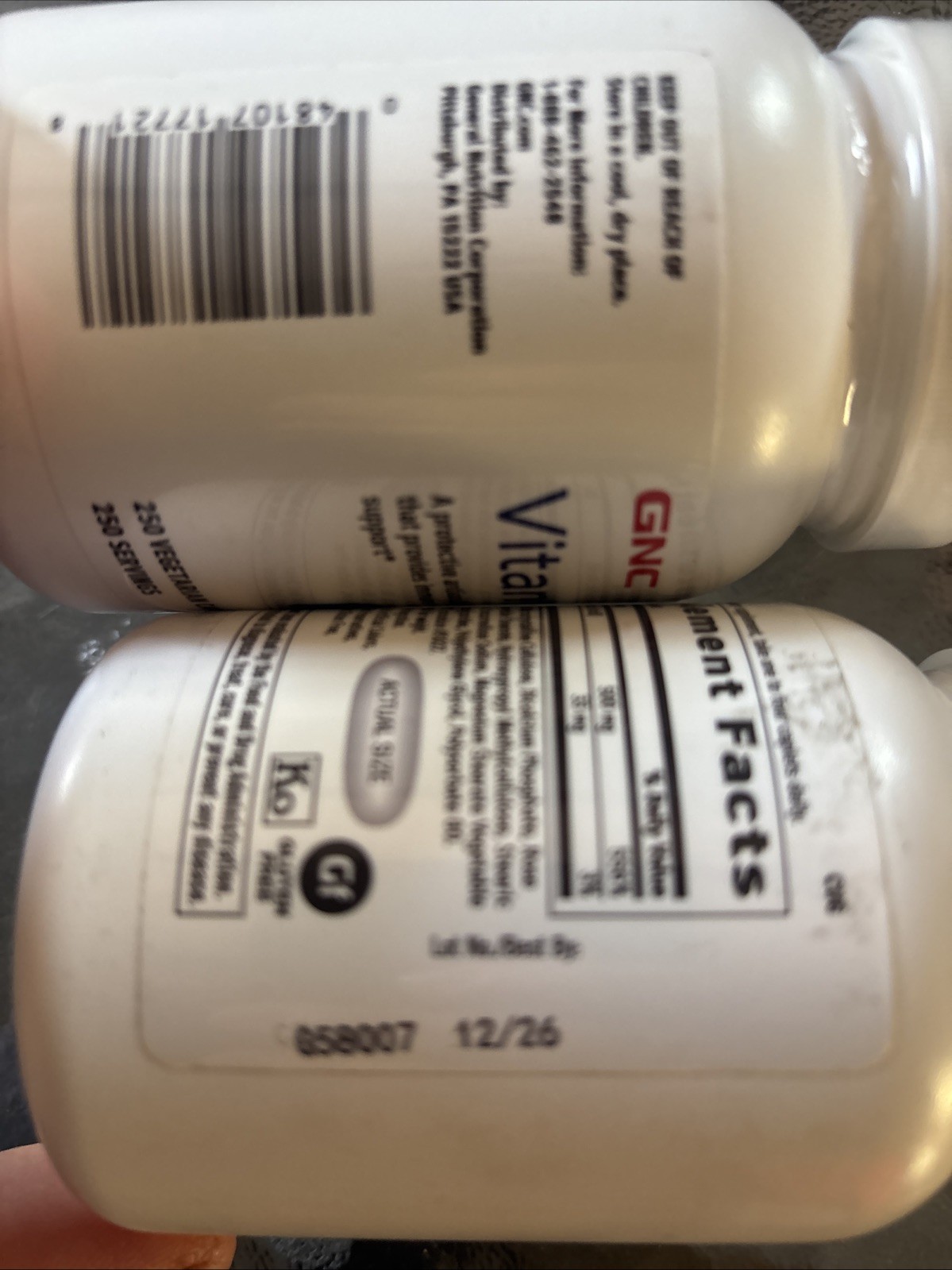 2X-Gnc Vitamin C 500mg Antioxidant Immune Immunity Support 250 Vegetarian