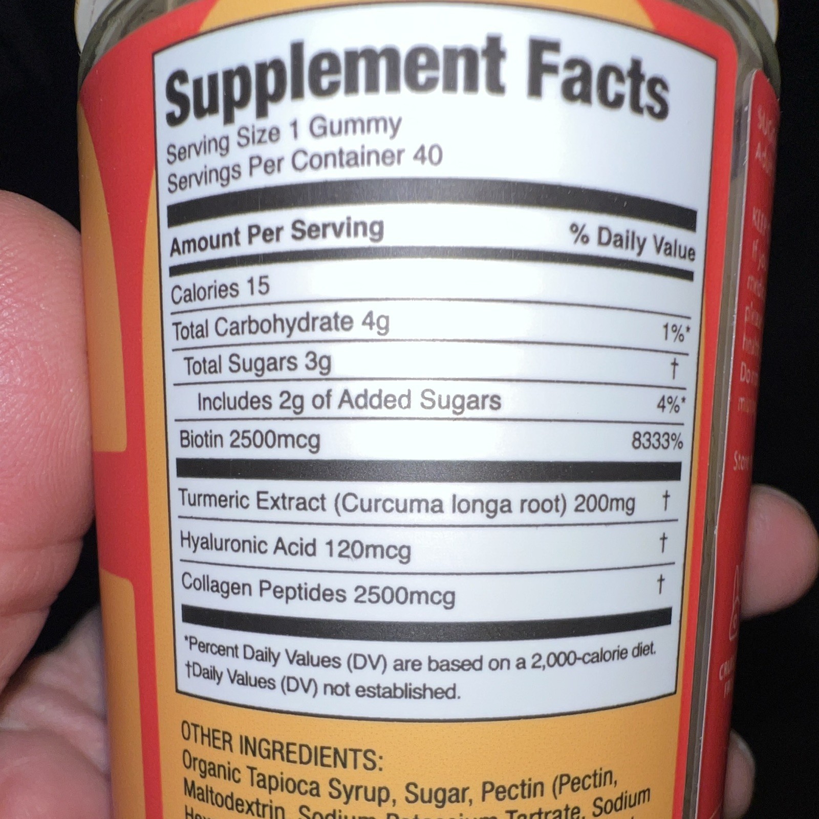 JUGO Beauty+ Superfoods Turmeric Collagen Hyaluronic Acid Biotin 40 Gummies