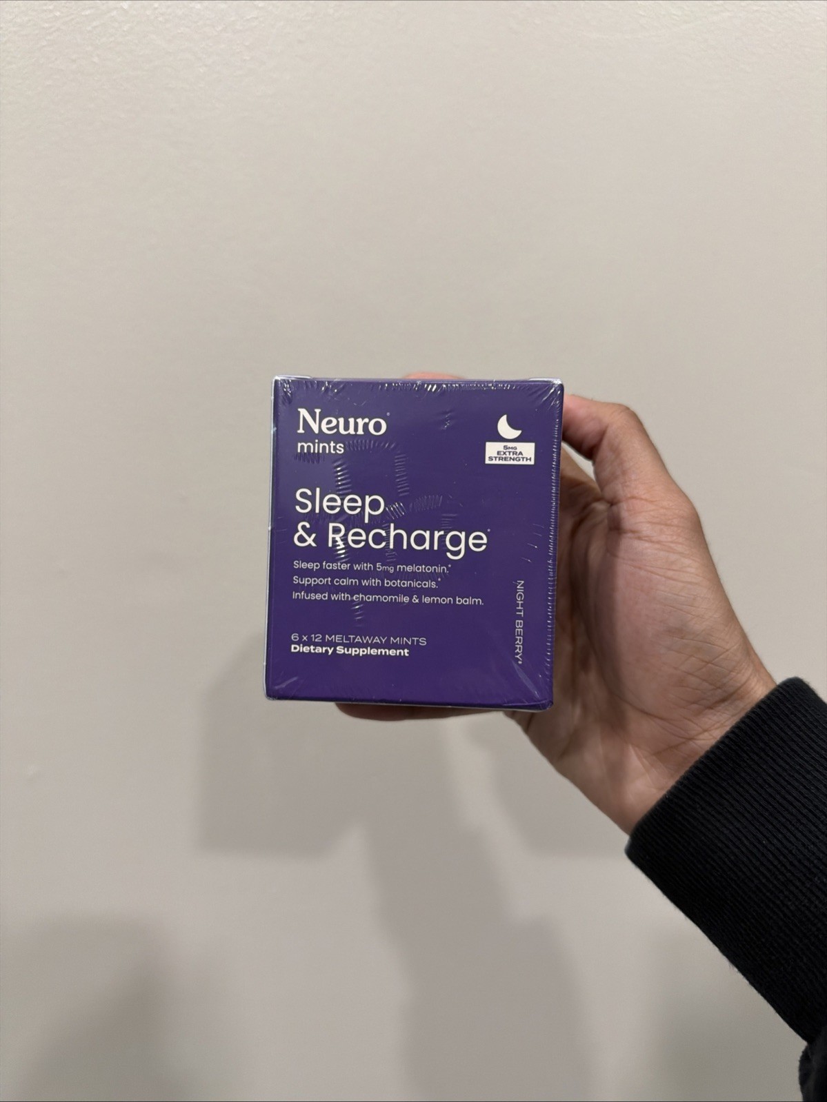 Neuro Sleep & Recharge Melatonin Night Berry 12 Meltaway Mints Gluten-Free Vegan