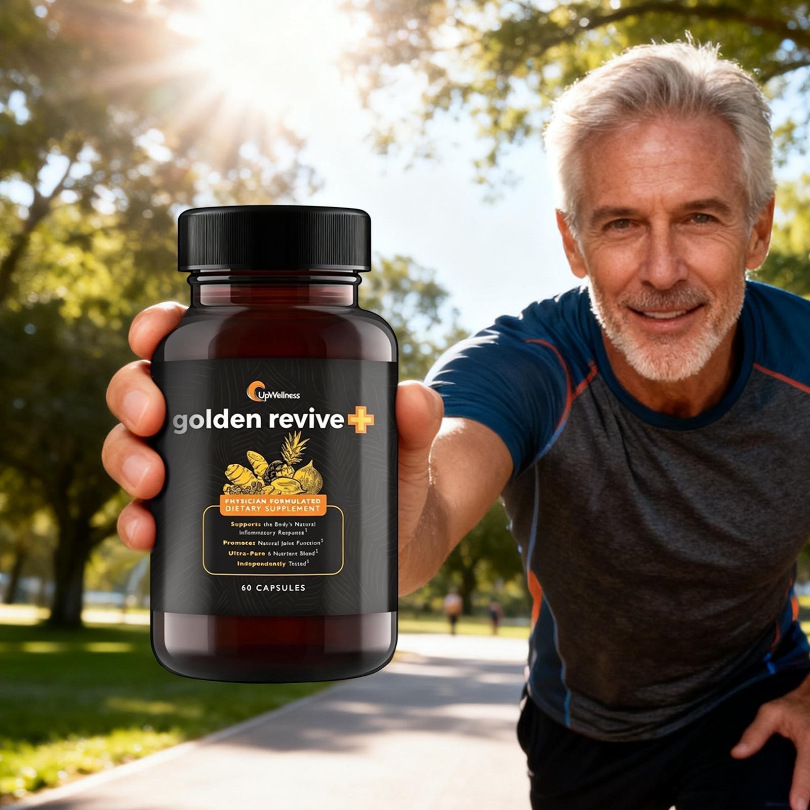 (Pack of 1) UpWellness Golden Revive + Joint Support Supplement 60 Counts