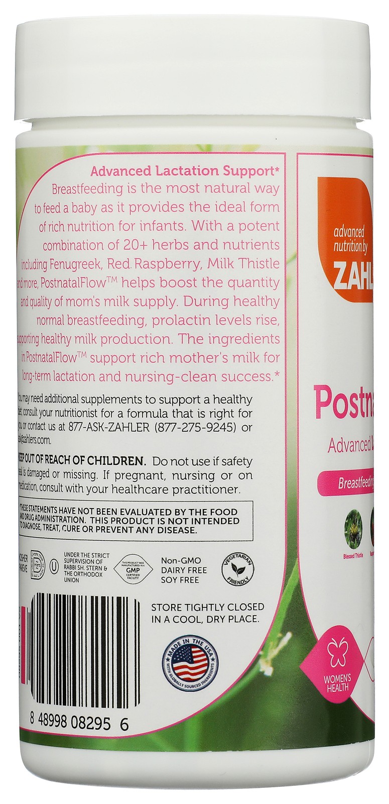 Postnatal Flow Zahler 120 Tablets Breastfeeding & Support Supplement 1 Pack