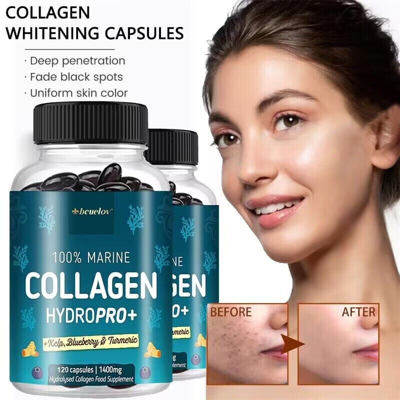 Collagen + Kelp, Blueberry and Turmeric for Hair Skin Nail Health