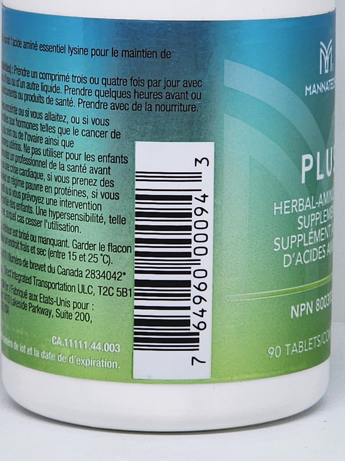 Mannatech Plus Herbal Amino Acids Immune Support Supplement 90 Caplets 11/2026