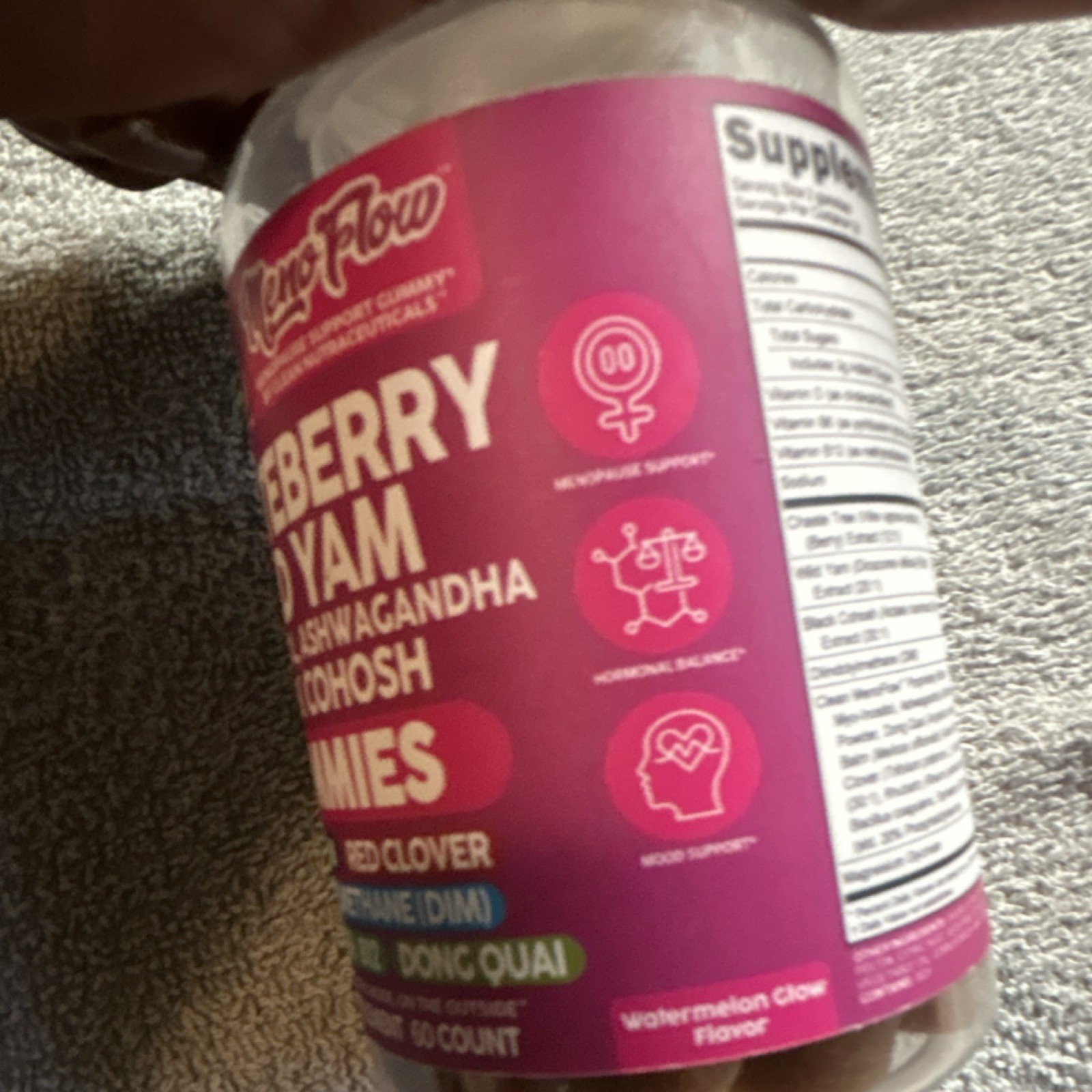 Clean Nutra Menopause Support Gummies Chasteberry Wild Yam Ashwagandha 60ct