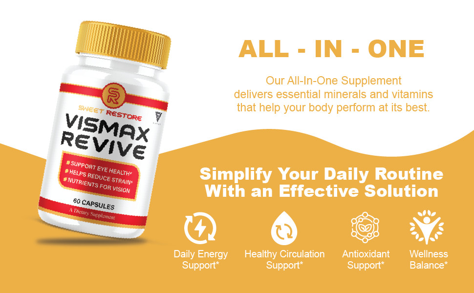 (3 Pack) VisMax Revive Premium Vision & Eye Support Supplement (180 Capsules)