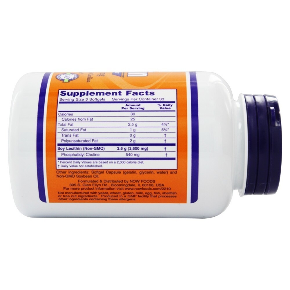 NOW Foods Lecithin 19 Grain 1200 mg., 100 Softgels