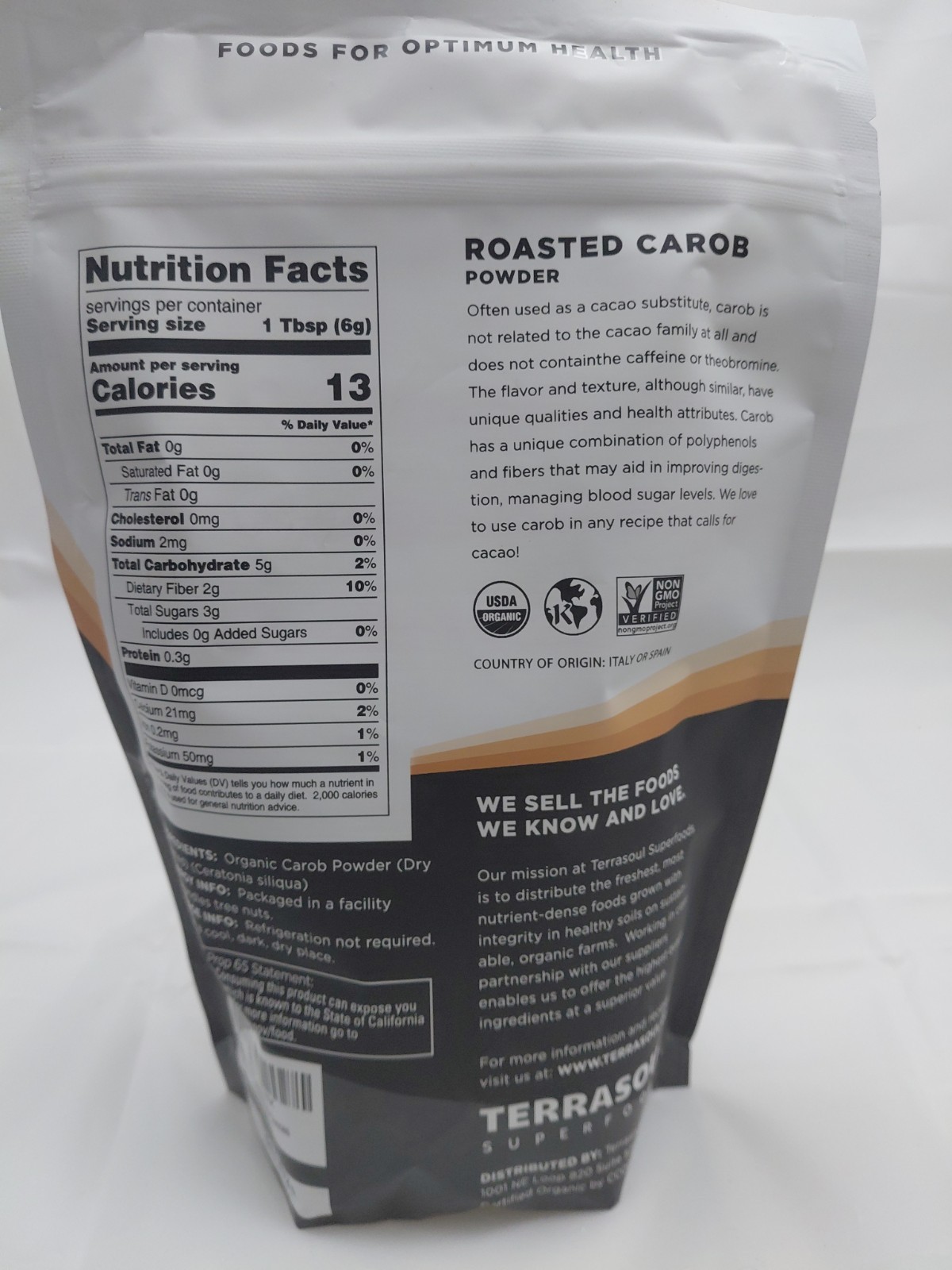 Terrasoul Superfoods Organic Carob Powder, 1 Lb – Cocoa Powder Alternative |
