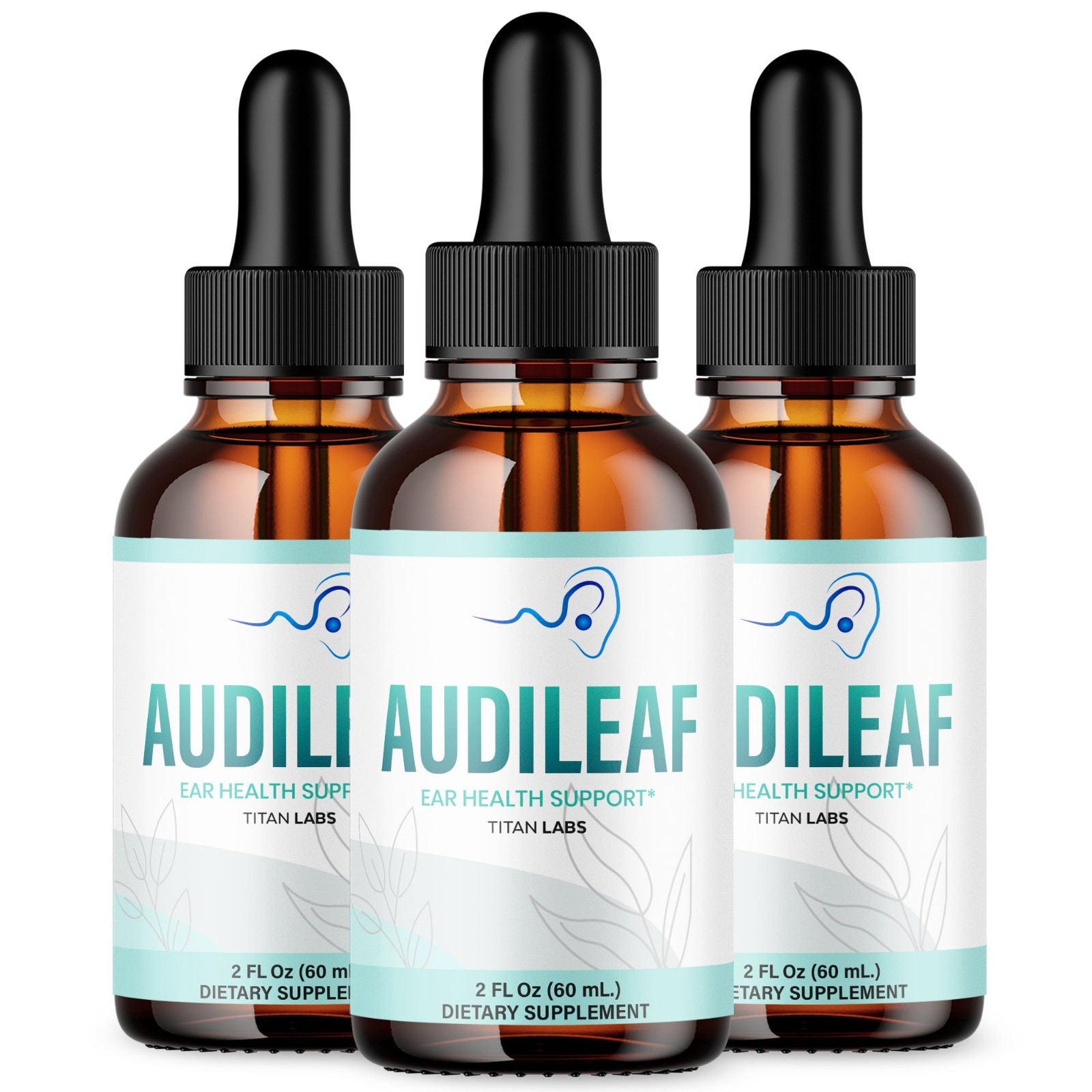 (3 Pack) Audileaf Ear Health Support Drops Natural Audi Leaf Vitamin 90 Servings