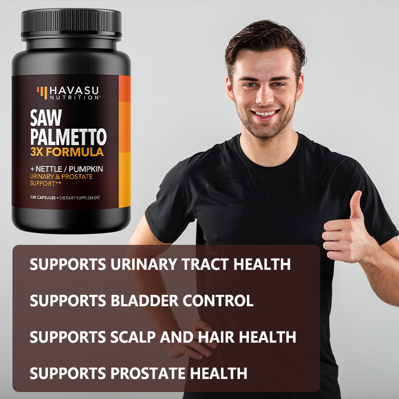 Saw Palmetto Supplements Prostate Urinary Tract Bladder Hair 120 Capsules US