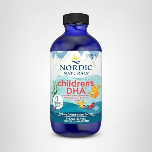 Nordic Naturals Children’s DHA, Strawberry – 8 oz 8 Fl Oz (Pack of 1), Multi