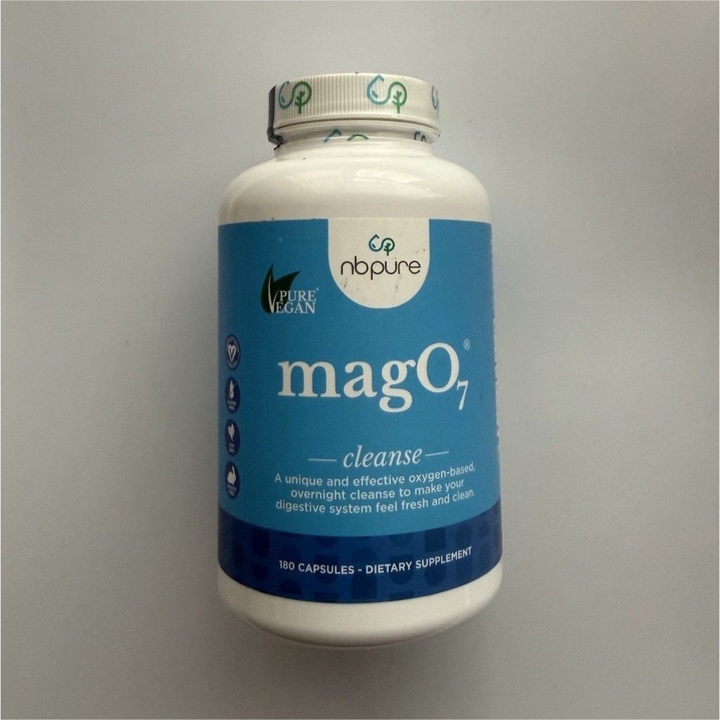 nbpure MagO7 Cleanse 180 Capsules Magnesium + Potassium Digestive Support Vegan