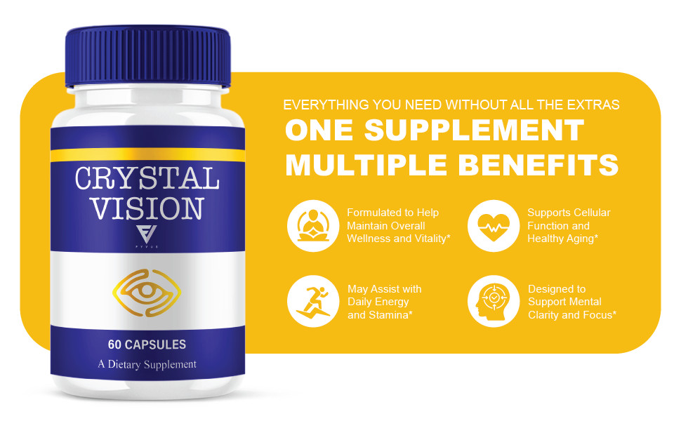 (2 Pack) Crystal Vision Eye Care, Crystal Vision Supplement (120 Capsules)