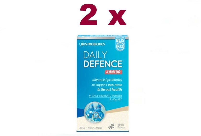 2 x BLIS K12 Daily Defence Probiotic Powder Junior Vanilla 45g