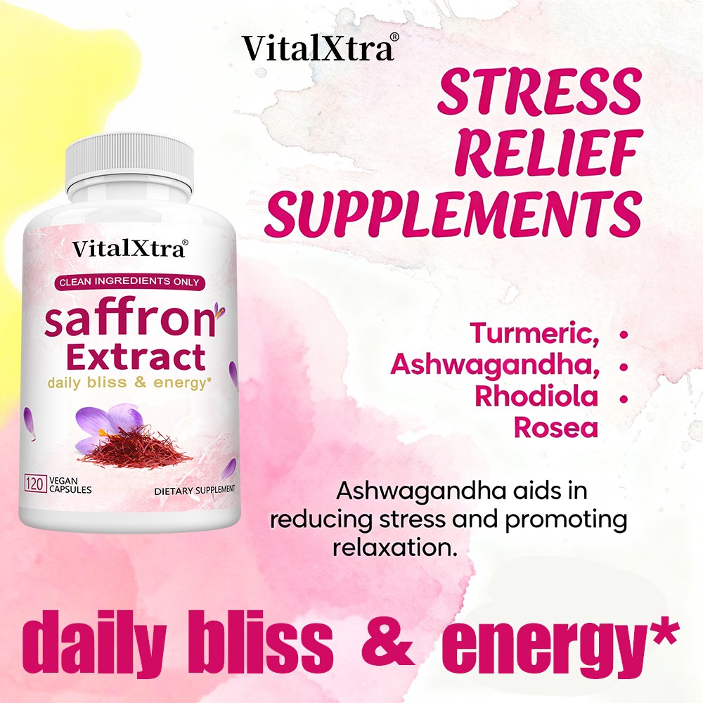 Premium Saffron Blend with Passion Flower 30~120Cap Emotional Balance Relaxation