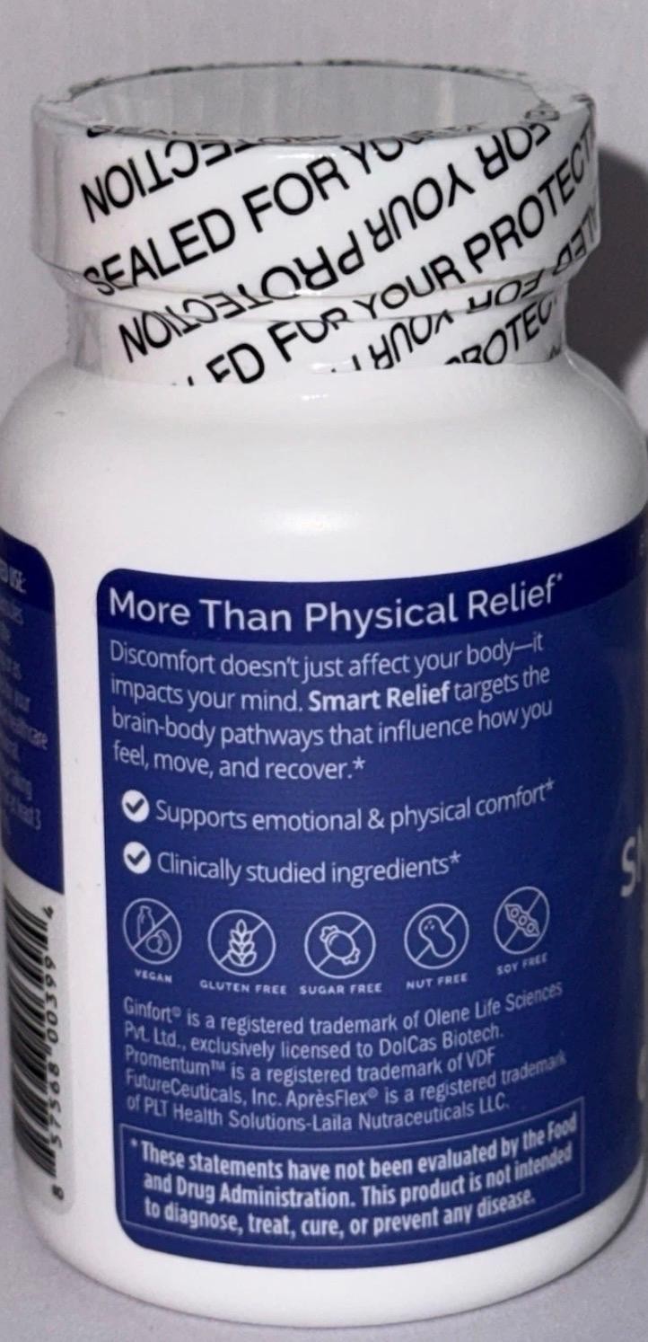 brainMD Smart Relief Pain Relief 60 Vegan Caps Exp 08/2027