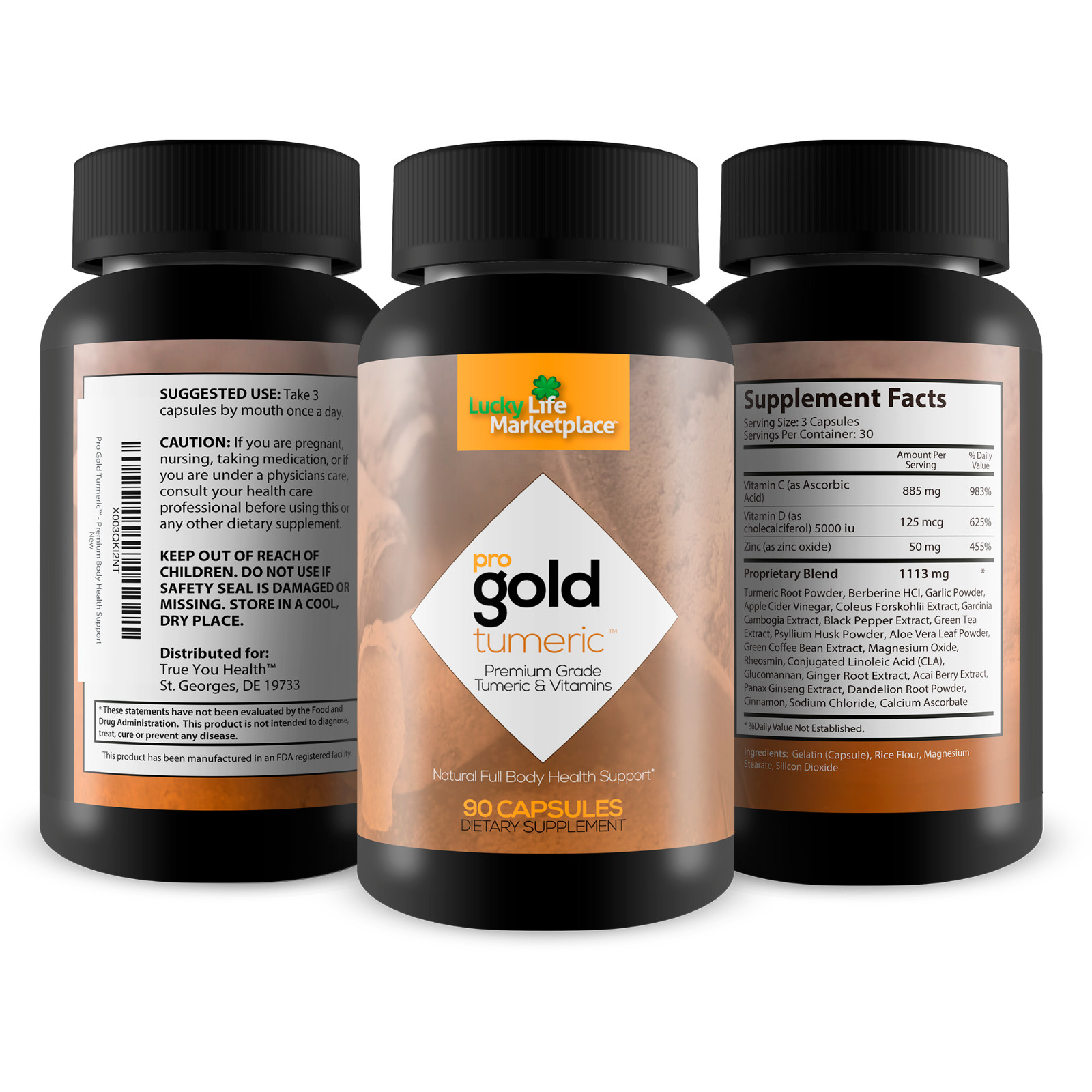 Pro Gold Turmeric – Premium Grade Turmeric & Vitamins Phytonutrient Antioxidant