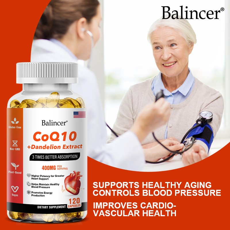 Coq10 350mg 120softgels,Vegetarian Caps,Non-Gmo (Coenzyme Q10),Heart Support