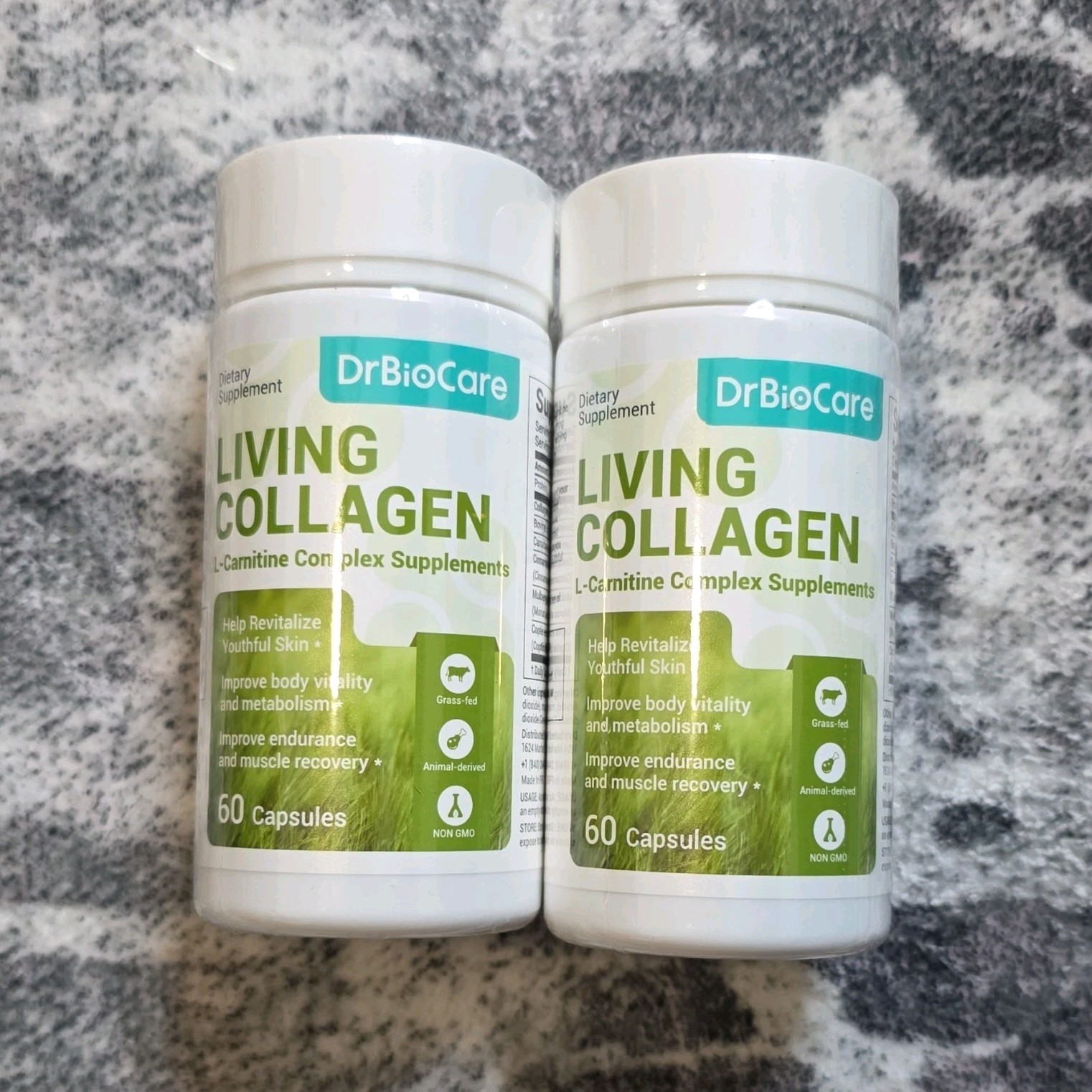 DrBioCare Collagen Peptides + L-Carnitine Complex 60 Capsules Exp 12/2027