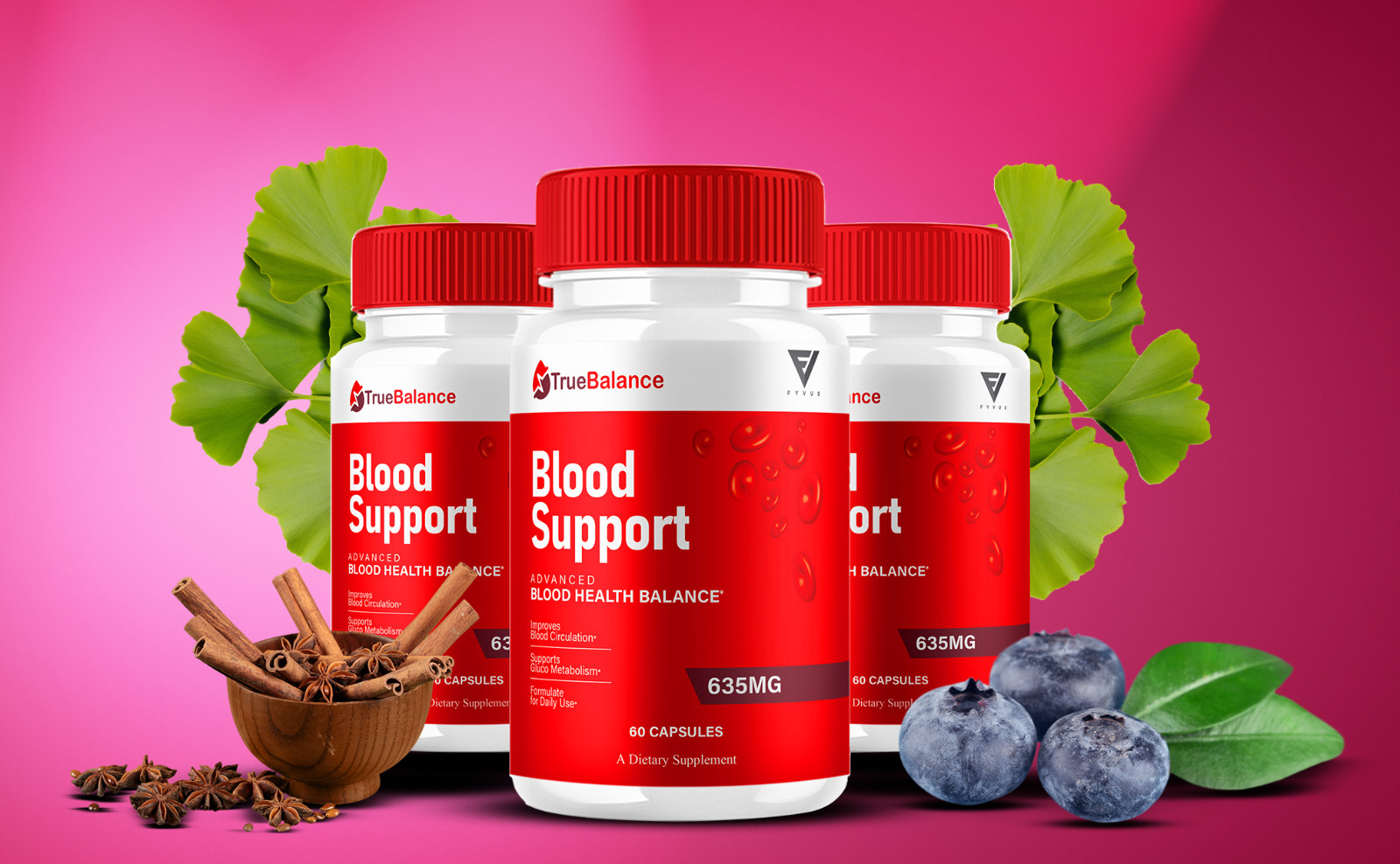 (5 Pack) TrueBalance Blood Support, True Balance Advanced Formula (300 Capsules)
