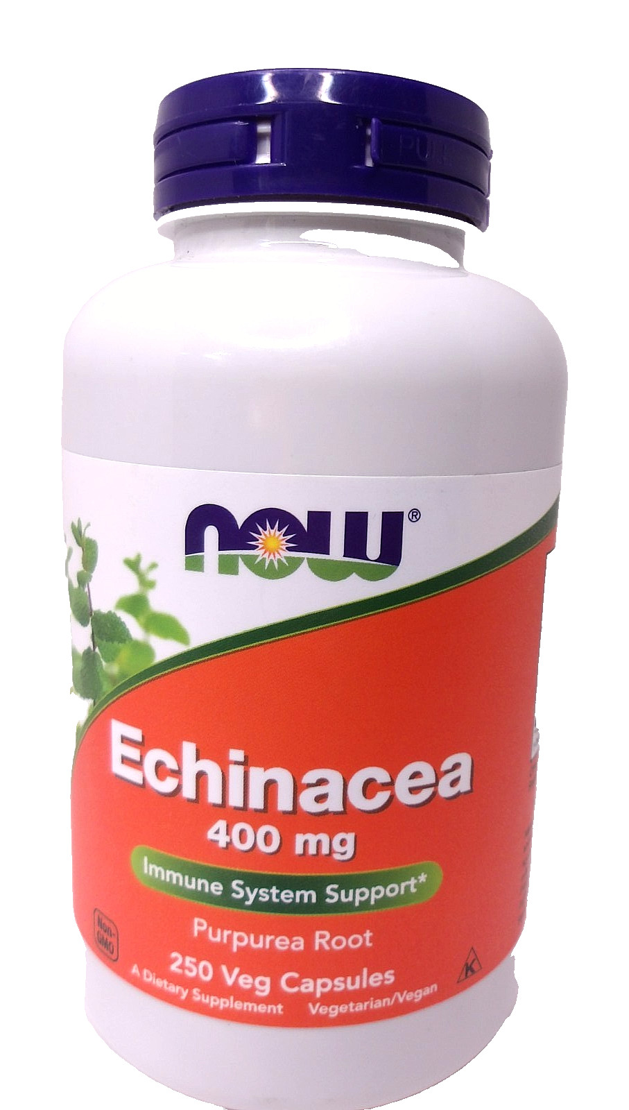 NOW Food Supplements, Echinacea 400 mg, Immune Support, 250 Veg Capsules, 6/26