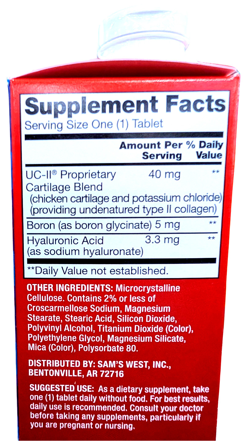 Member’s Mark Ultra Triple Action Joint Health Tablets 125 Count EXP 10/2027