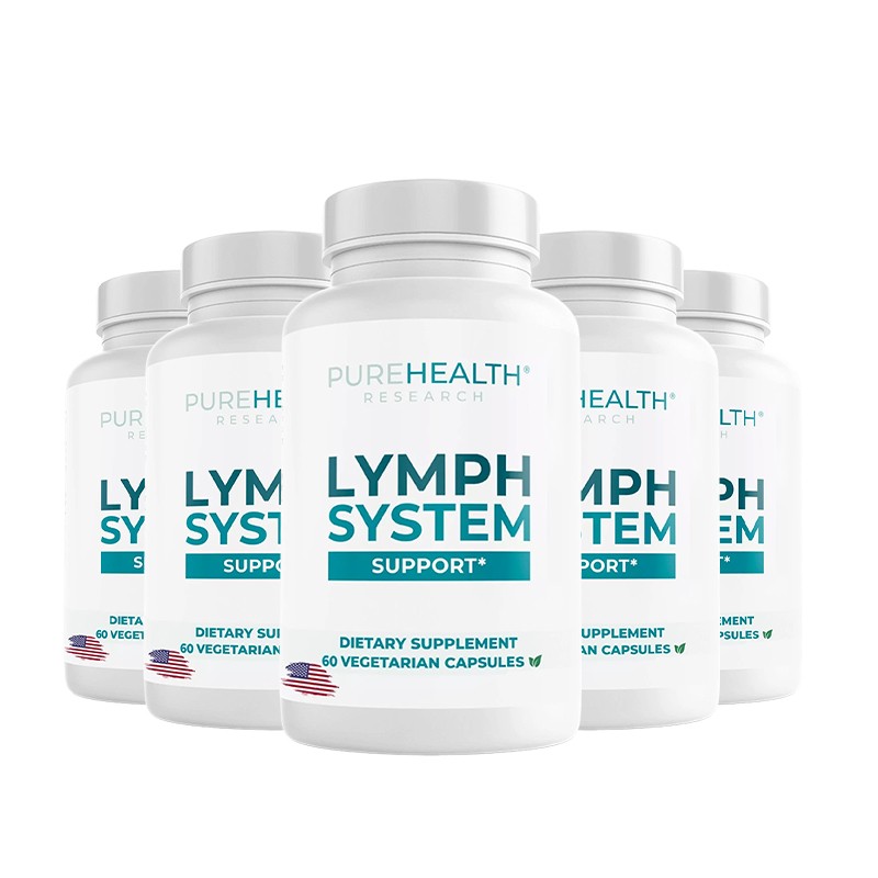 PureHealth System Lymph Research Caps – Reduces lymphatic swelling, Assistance