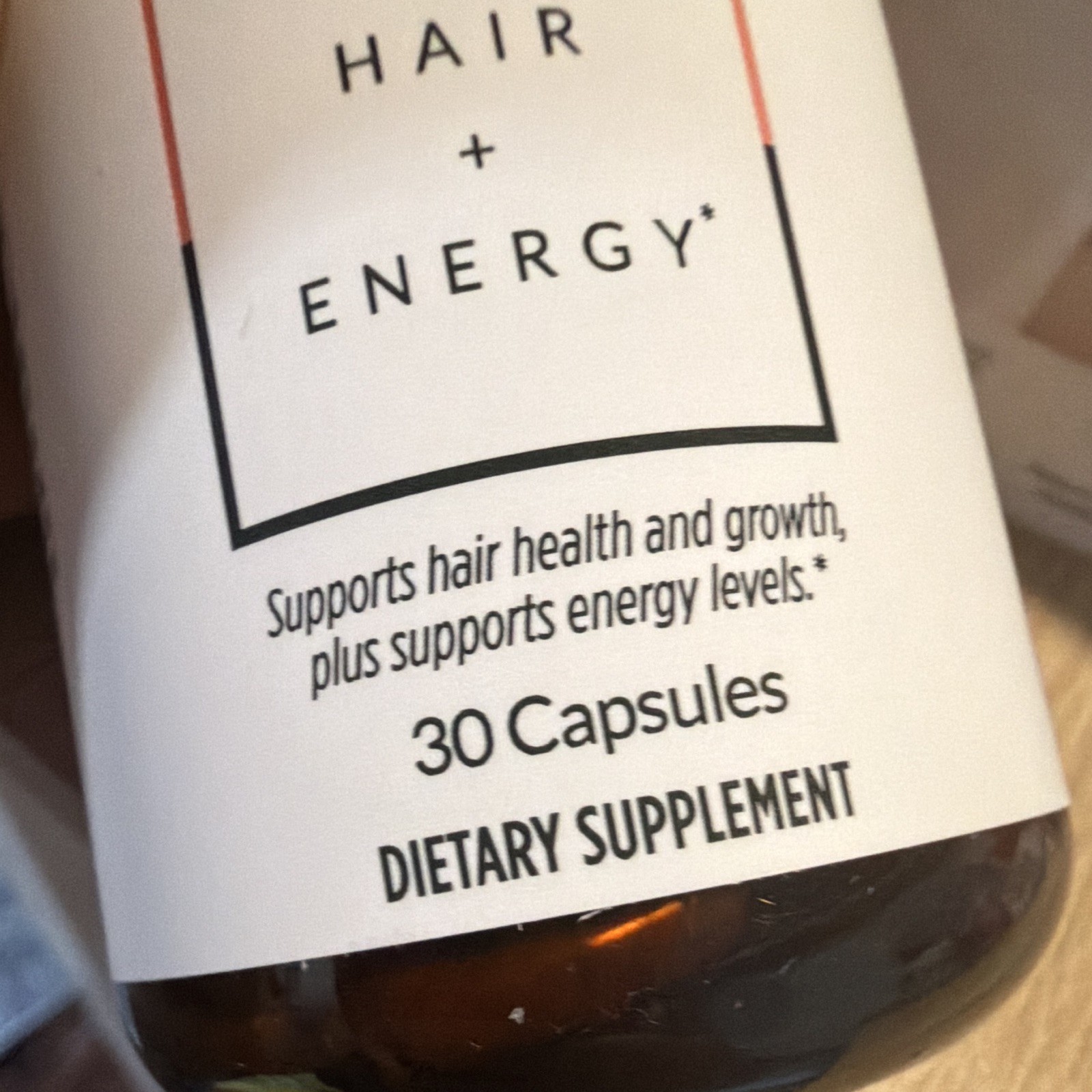 JSHealth Hair + Energy Dietary Supplement 200mcg 30 Capsules Exp 11/2027