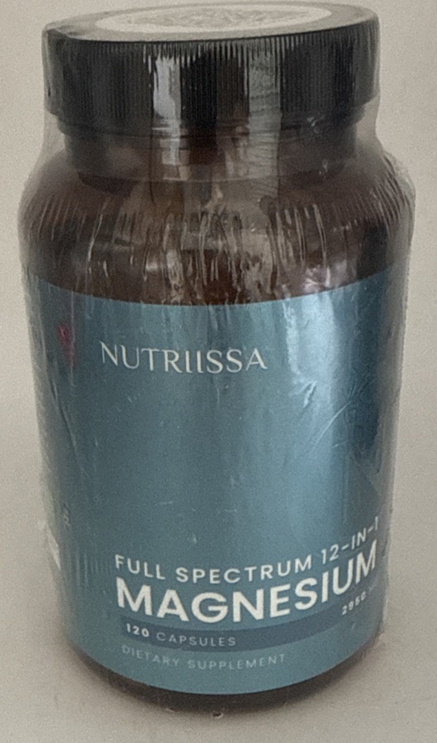 Lot Of 2 Nutriissa Full Spectrum 12 In 1 Magnesium 120 Capsules Exp 11/1/28.