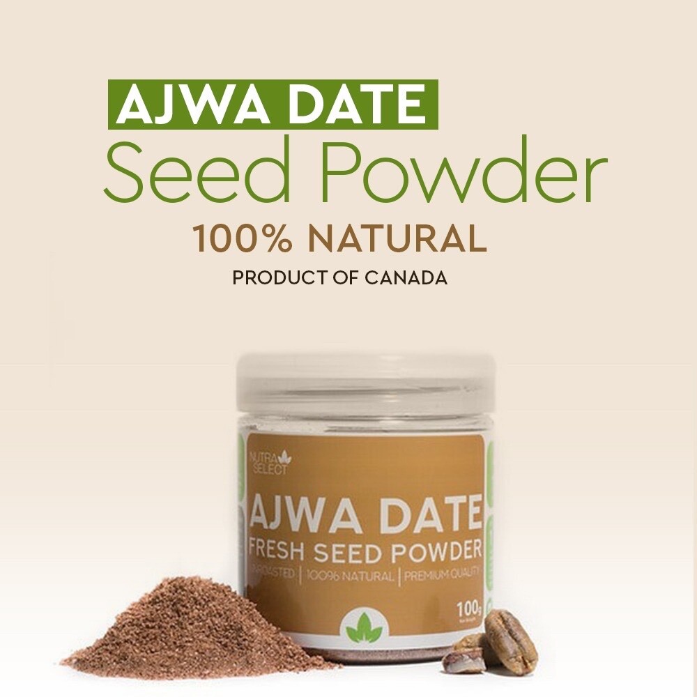 Ajwa Date Seed Powder – Unroasted – 100g – All Natural Nutrition Powder – Vegan