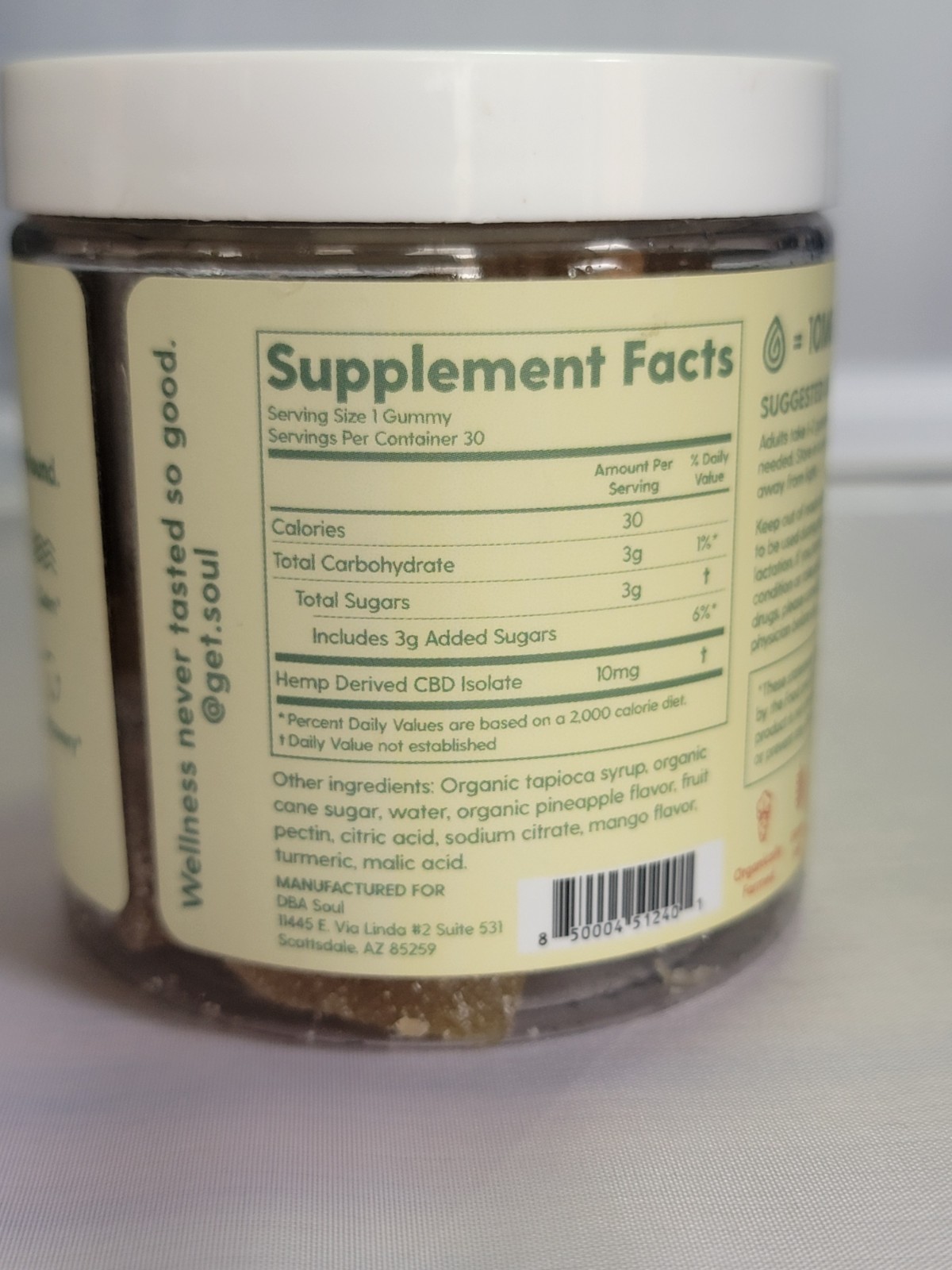 Soul Gummies 30 Count Pineapple Mango