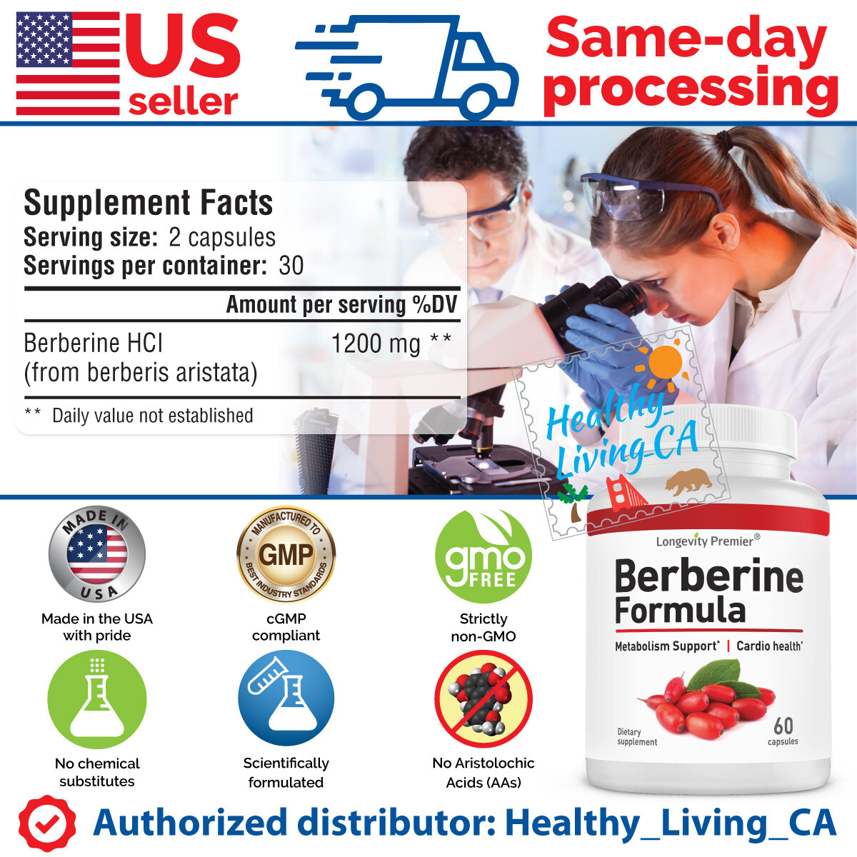 Longevity Berberine Formula: Premier blood sugar support & healthy cholesterol
